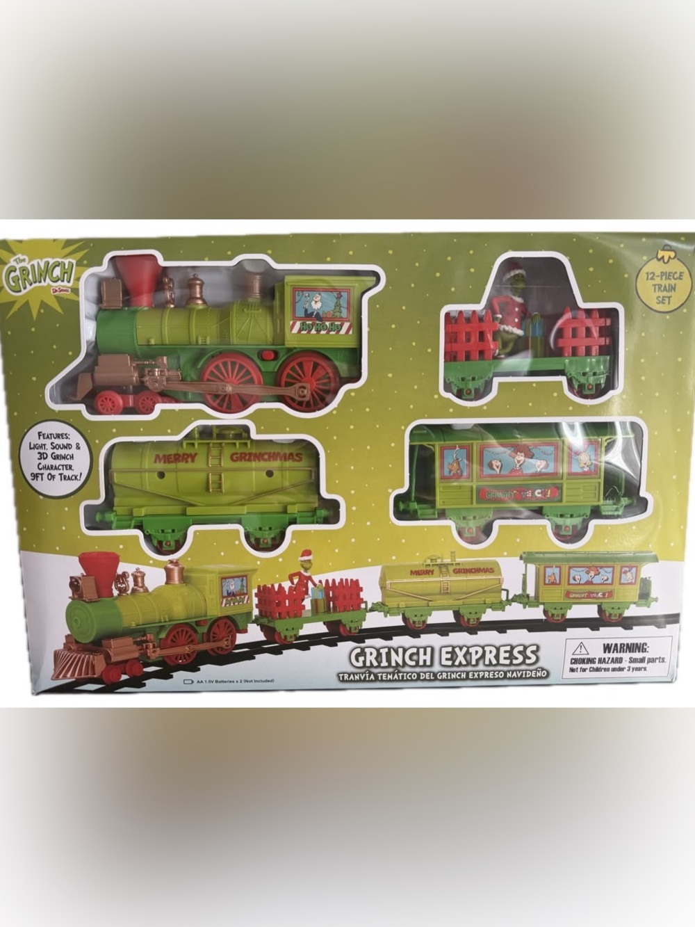 Grinch Express Train Set - The Grinch Holiday Train in Green